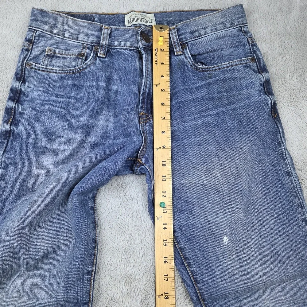 Aeropostale Straight Leg Jeans Mens 30x29 Classic Five Pocket Medium Wash Blue